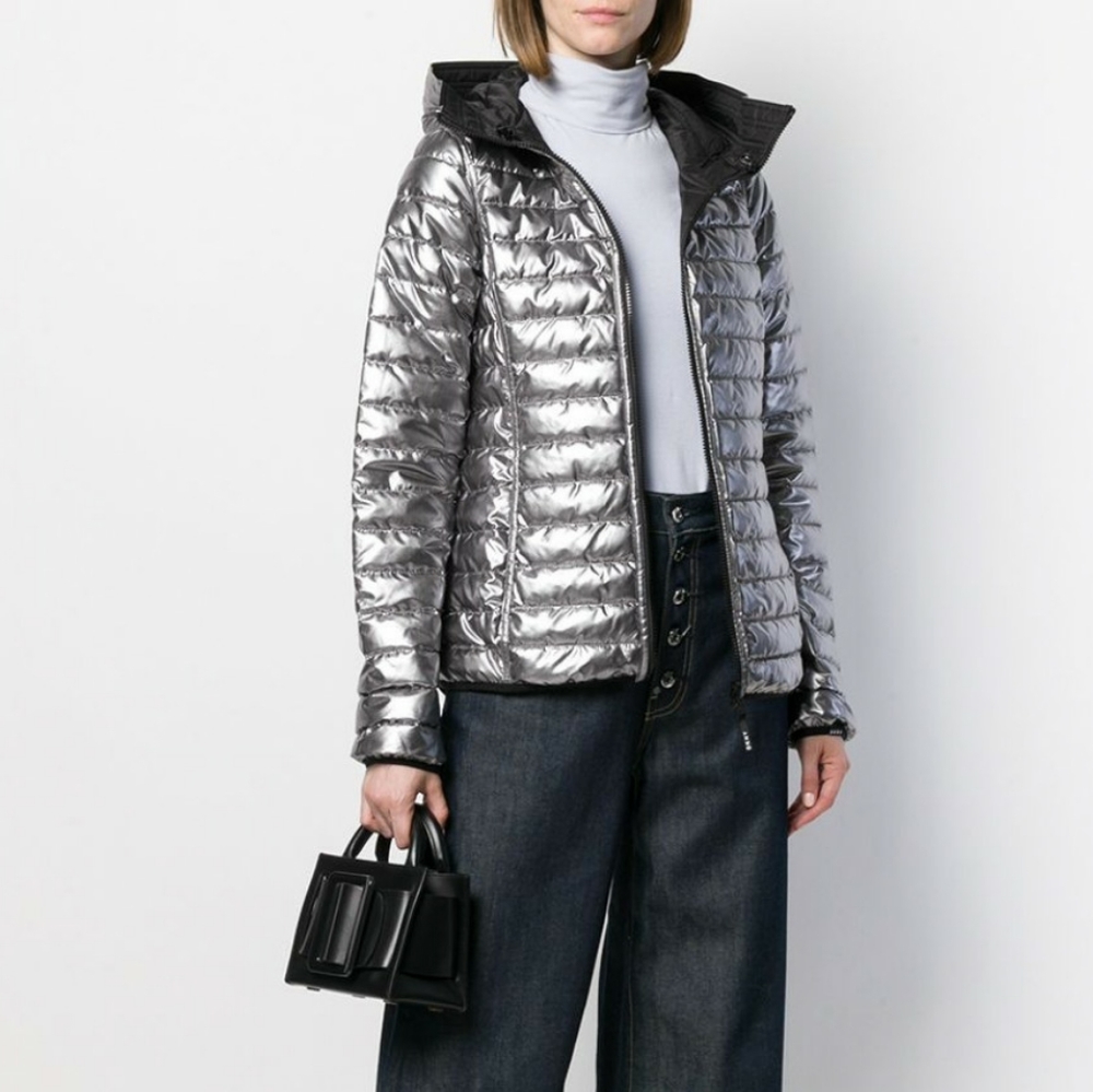 XS DKNY Reversible Packable Puffer Jacket